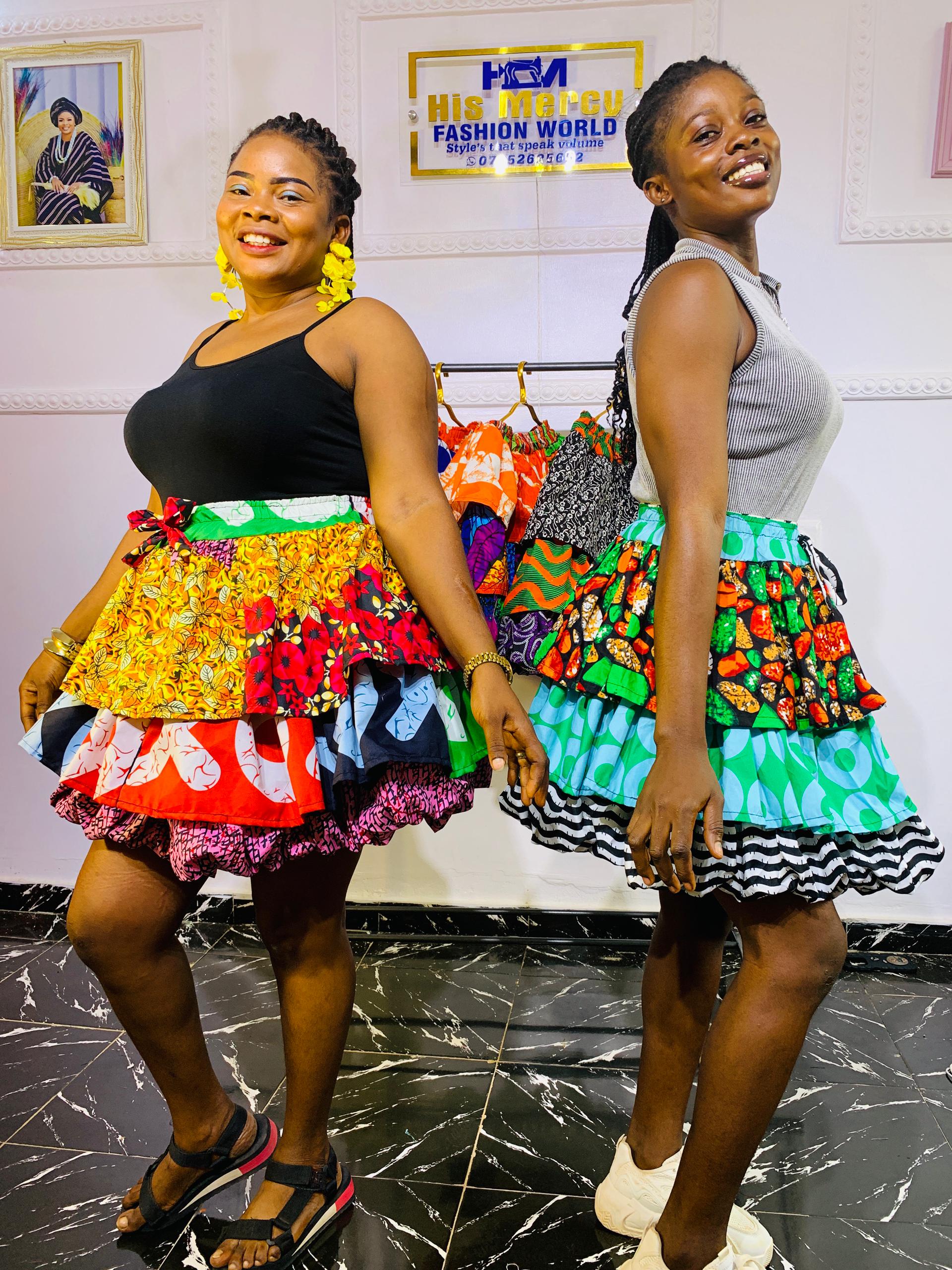 ankara multipurpose short skirt